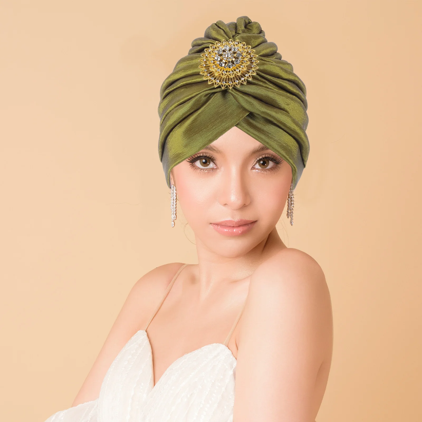 مشرق مسلم الداخلية الحجاب قبعات النساء الحجاب قبعة بروش غطاء كامل Undercap أنبوب بونيه بسط تنفس قبعة الكيماوي قبعة صغيرة