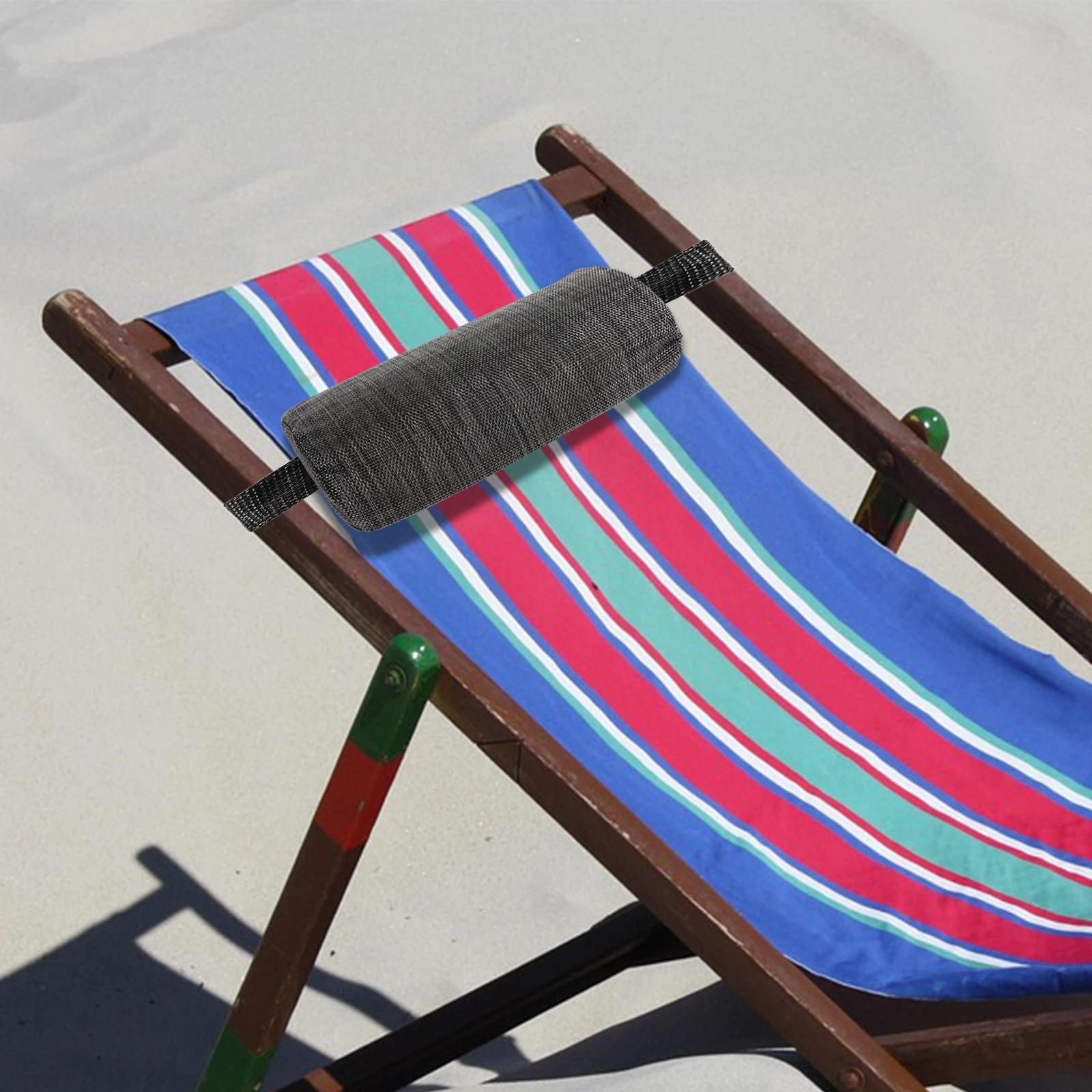 

1pc Outdoor Outdoor Lumbar Pillow Chair Pillow High Elasticity Fabric Headrest for Beach Office Chair Travel Camping