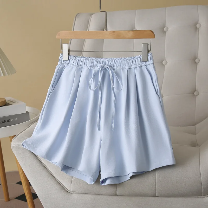 

100KG New Summer Casual Drawstring Elastic Waist Shorts For Plus Size Women's Sports Hot Pants 8005