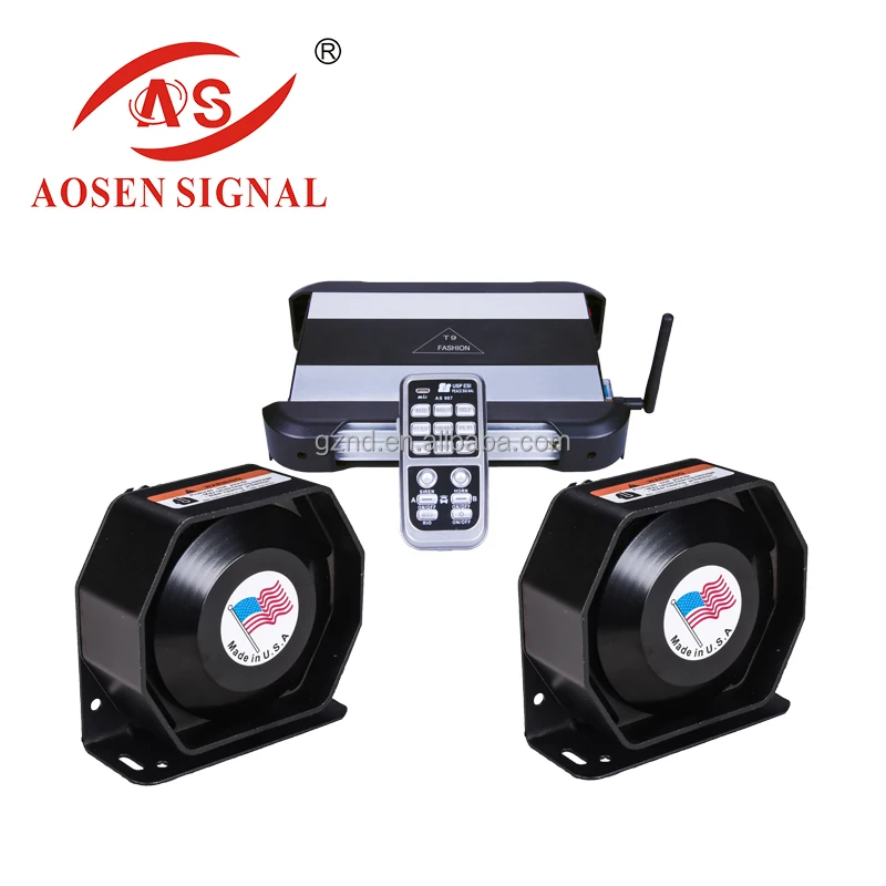 

T9 400W MP3 Super Thinnest Horn Loaded Speaker Long Distance With Wireless Controller Reflex Alarm Siren For Car