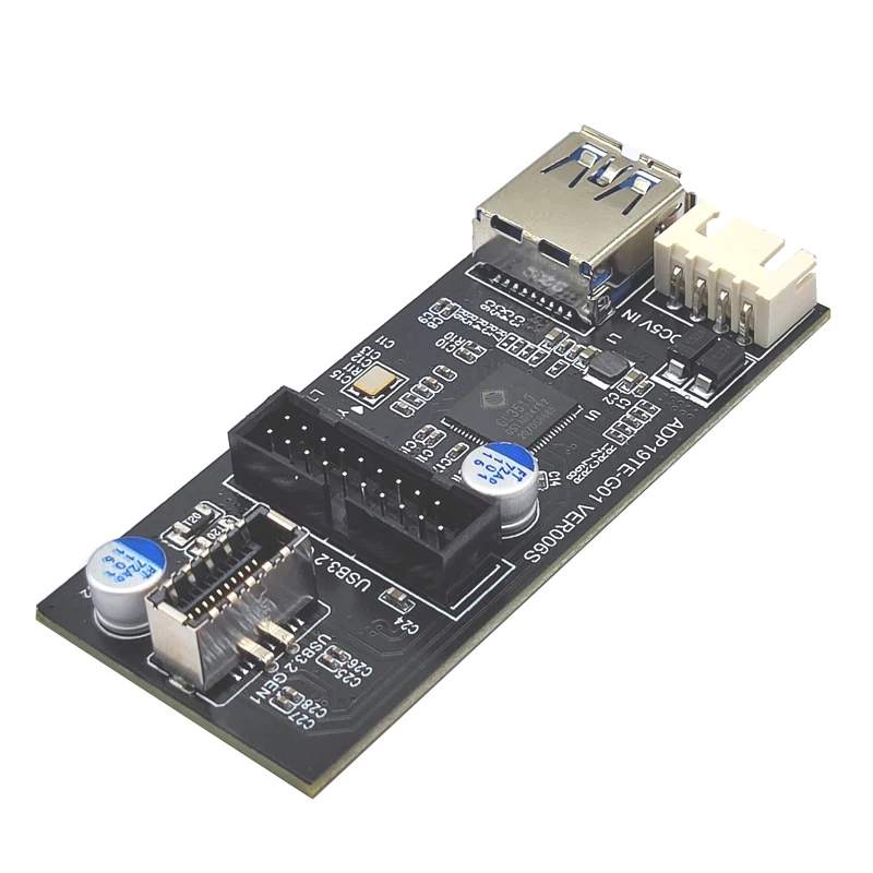 Header 19pin to Type E + 19Pin Motherboard 1 to 2 Splitter USB 3.0 Hub USB Adapter Conector USB 19Pin Connector Extension Cables