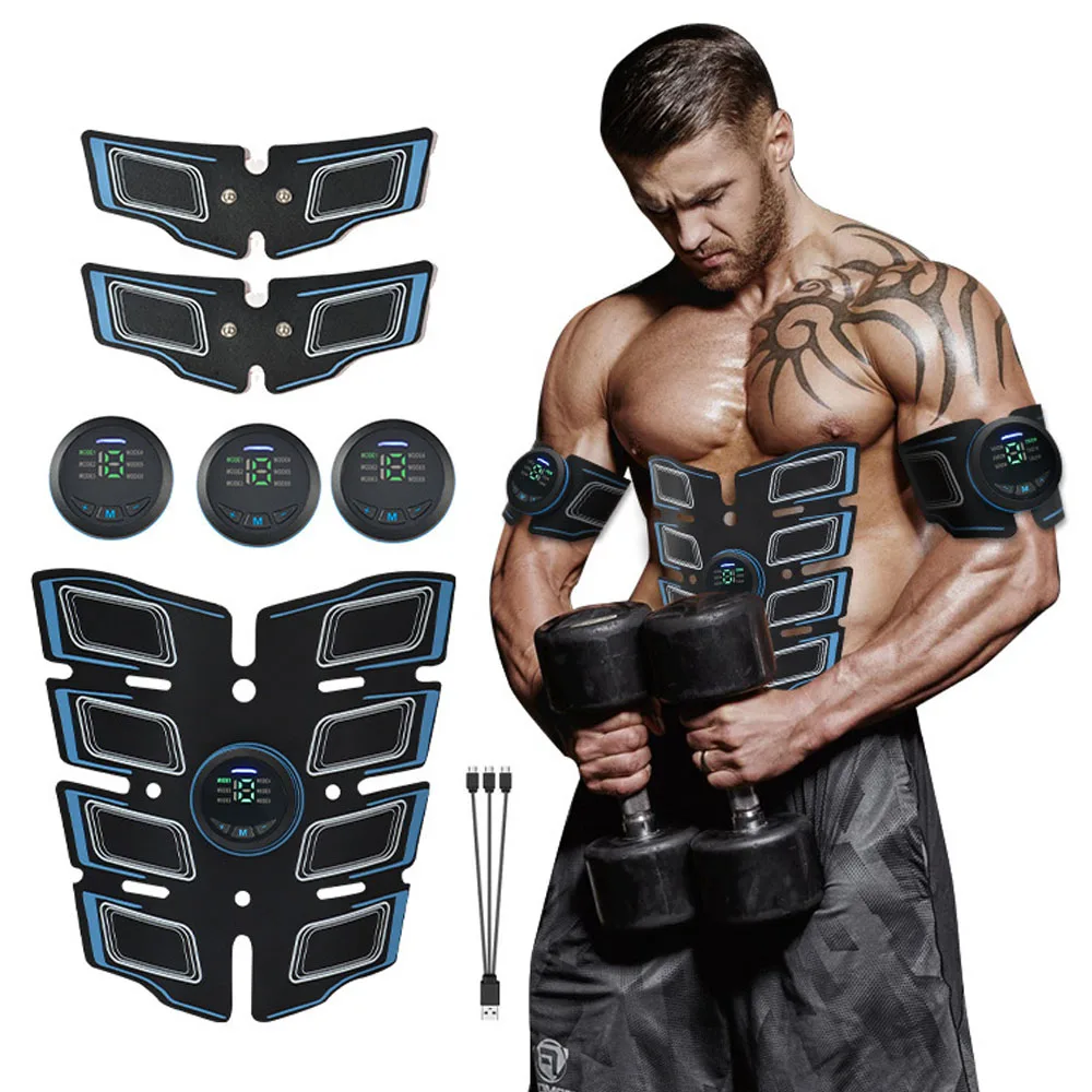 

USB Rechargeable Abdominal Muscle Trainer Portable Abdominal Muscle Massager Electronic Training Belt Exercise Fitness Equipment