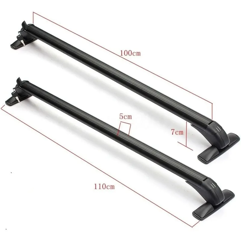 Universal Roof Rack Cross Bar Aluminum Fit Grooved Side Rail without Gap Adjustable Crossbar for Van