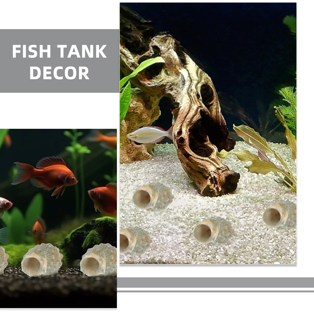 

100pcs Natural Conch Shells for Crab Replacement Aquarium Decor Fish Tank Landscaping DIY Adornment Sea Shells Pet