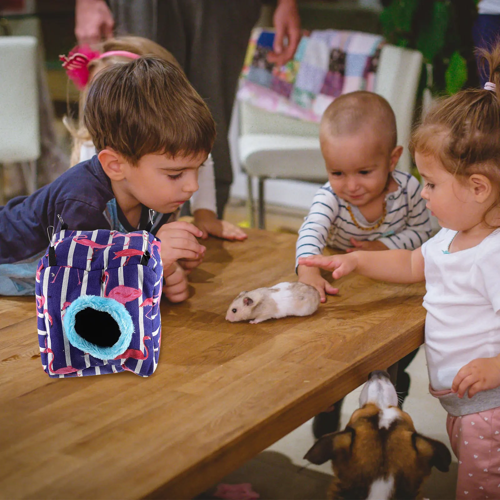 

Hamster Nest Cotton Warm Hideout Hanging Bed Rat Hedgehog Guinea Pig Small Pet Winter Sleeping Bed Hamster Hideout