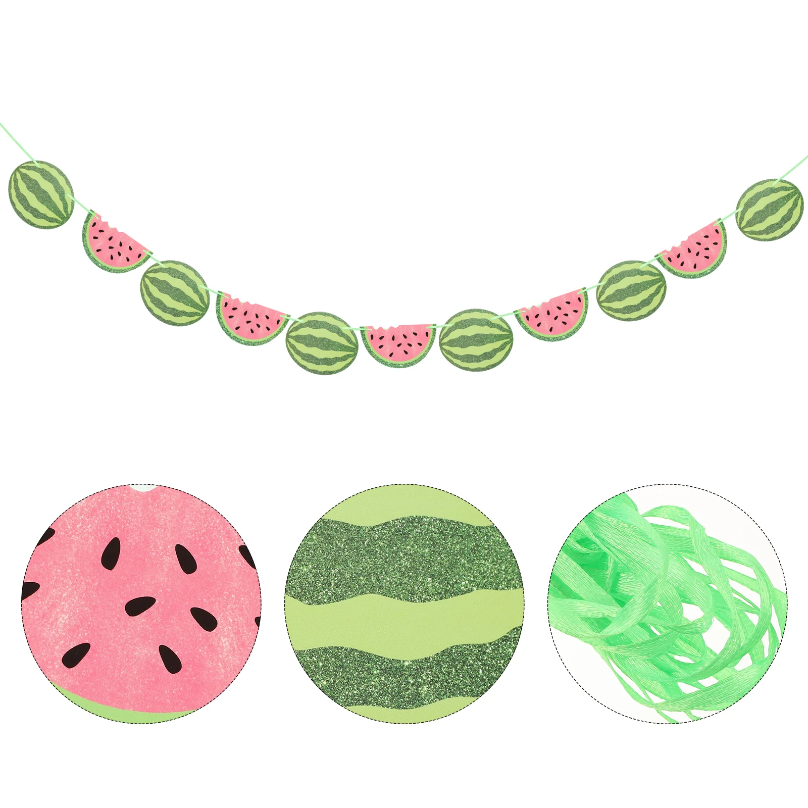 

Party Decoration Pull Flags Watermelon Picks Birthday Supplies Paper Banner Baby