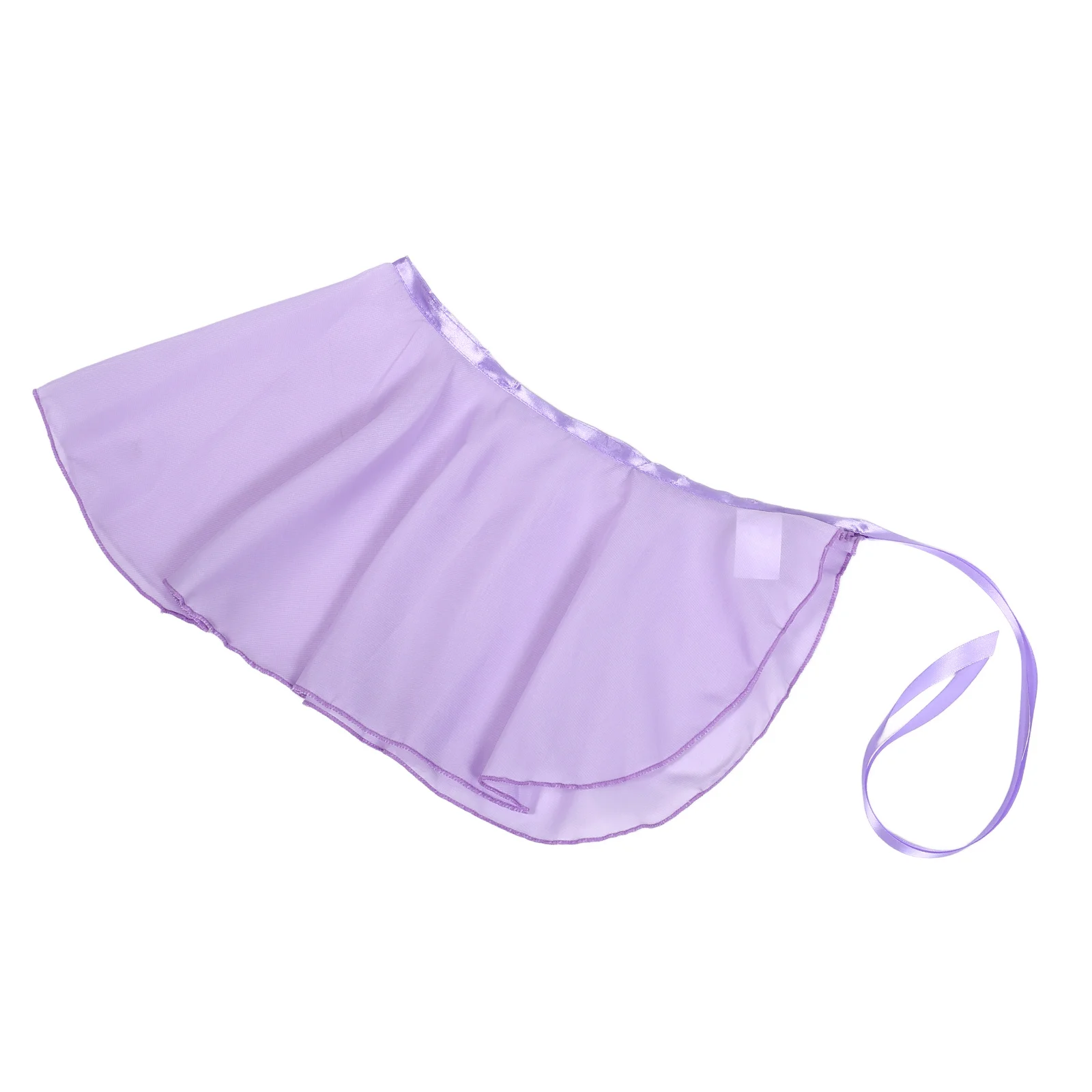 

Ballet Dance Skirt Purple Tie-Up Wrap Skirt Lightweight Breathable Nylon Ballet Tutu for Performance Practice