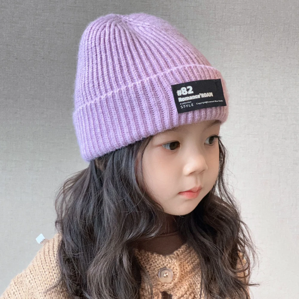 

Autumn And Winter New Beanie Hat For Boys And Girls Knitted Hat Brand Hat Unisex Girl Beanie Solid Color Versatile Warm Hat