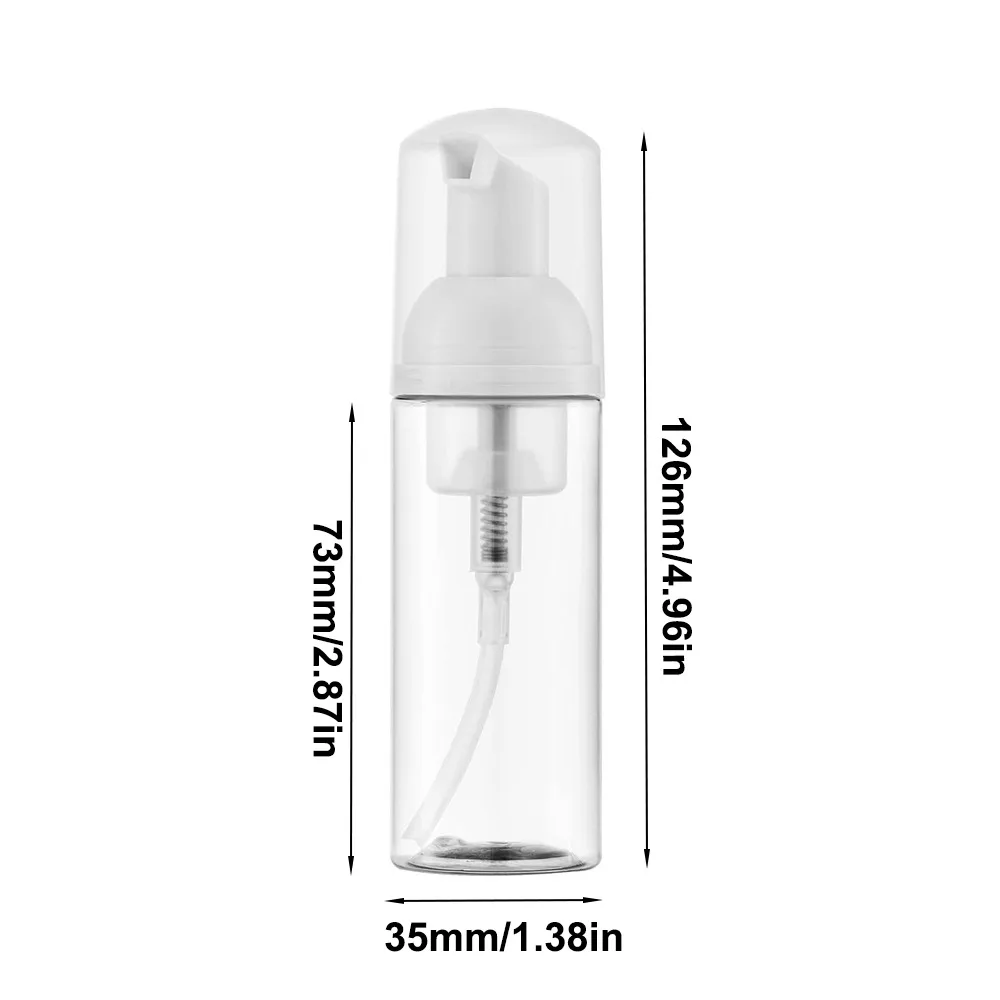 Portable 30/50ml Foam Pump Bottle Clear Plastic Empty Bottle Foaming Dispenser Cosmetics Packaging