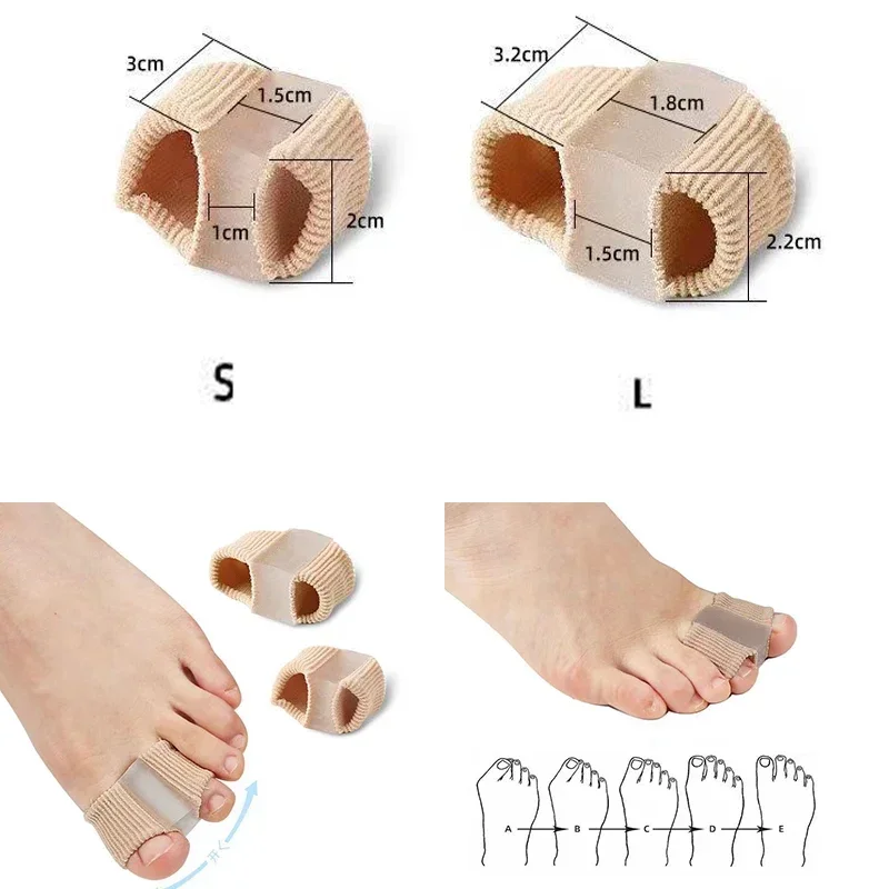 Soft Elastic Toe Deformity Corrector Toe Separator Silicone Hallux Valgus Orthopedic Protector Spacers Bunion Relief Foot Care