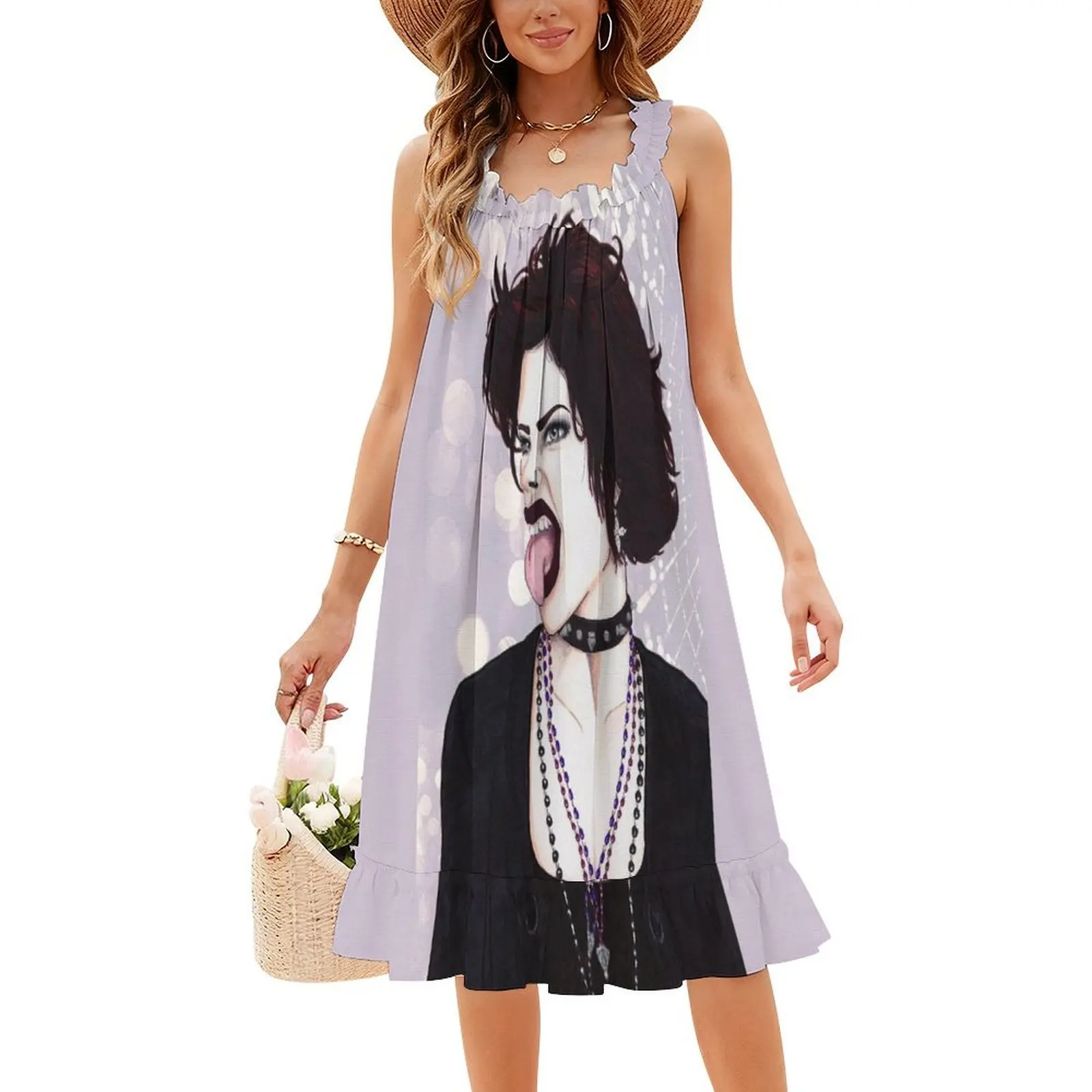 فستان نانسي بوهيمي عتيق بأكمام منتفخة أو خيارات بدون أكمام للنساء فستان نانسي داونز فساتين الحفلات السحرية الغامضة #4