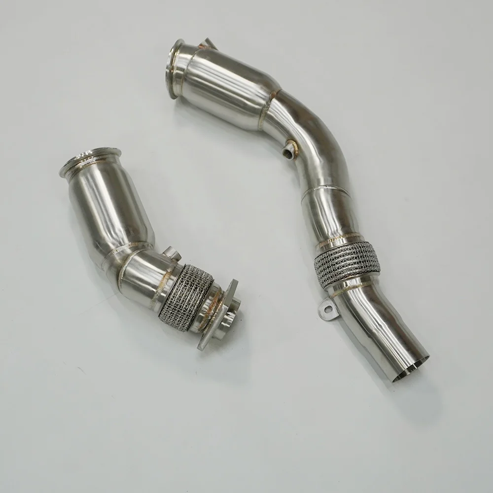 New JIAJUN 304 Stainless Steel 3.0T TIG Welded Exhaust Straight Header Downpipe F82 2014-2019 M4 Perfect Fit S55 3-Year Warranty