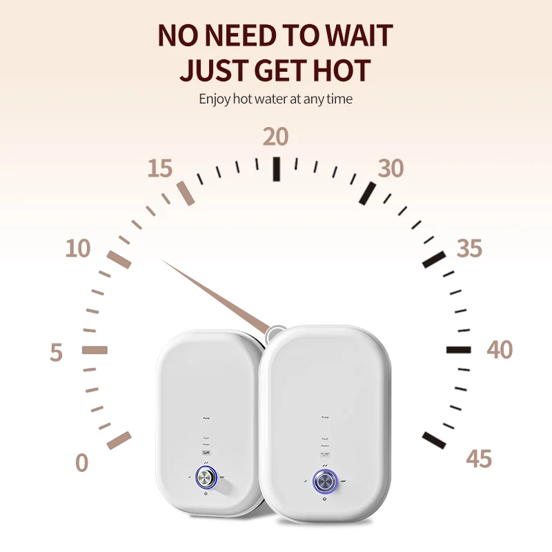 Nuovo scaldabagno elettrico istantaneo con pompa Scaldabagno portatili elettrici montati a parete in plastica Ce Doccia veloce senza serbatoio