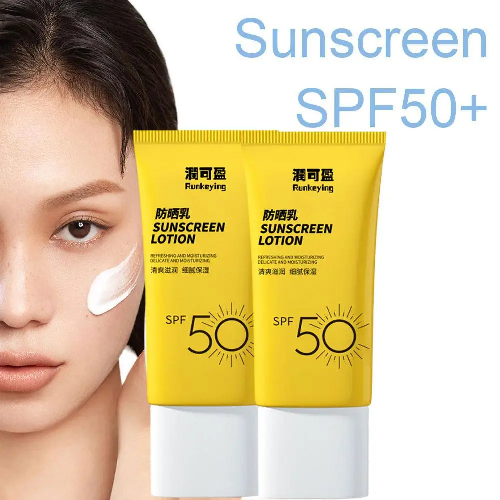 

Face Body Whitening Sunscreen Cream SPF50+ Refreshing Protector Brightening Moisturizing UV Waterproof Concealer U1H2