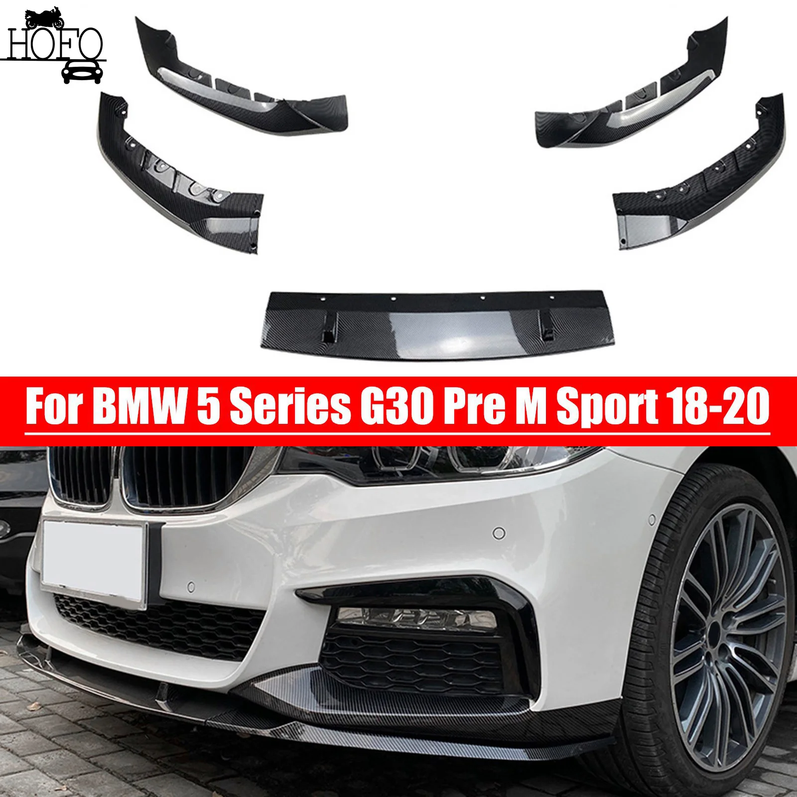 

Front Bumper Lip Spoiler Splitter Diffuser Cover Diffuser Removable Retrofit Body Kit For BMW 5 Series G30 G31 M-Sport 525i 530i