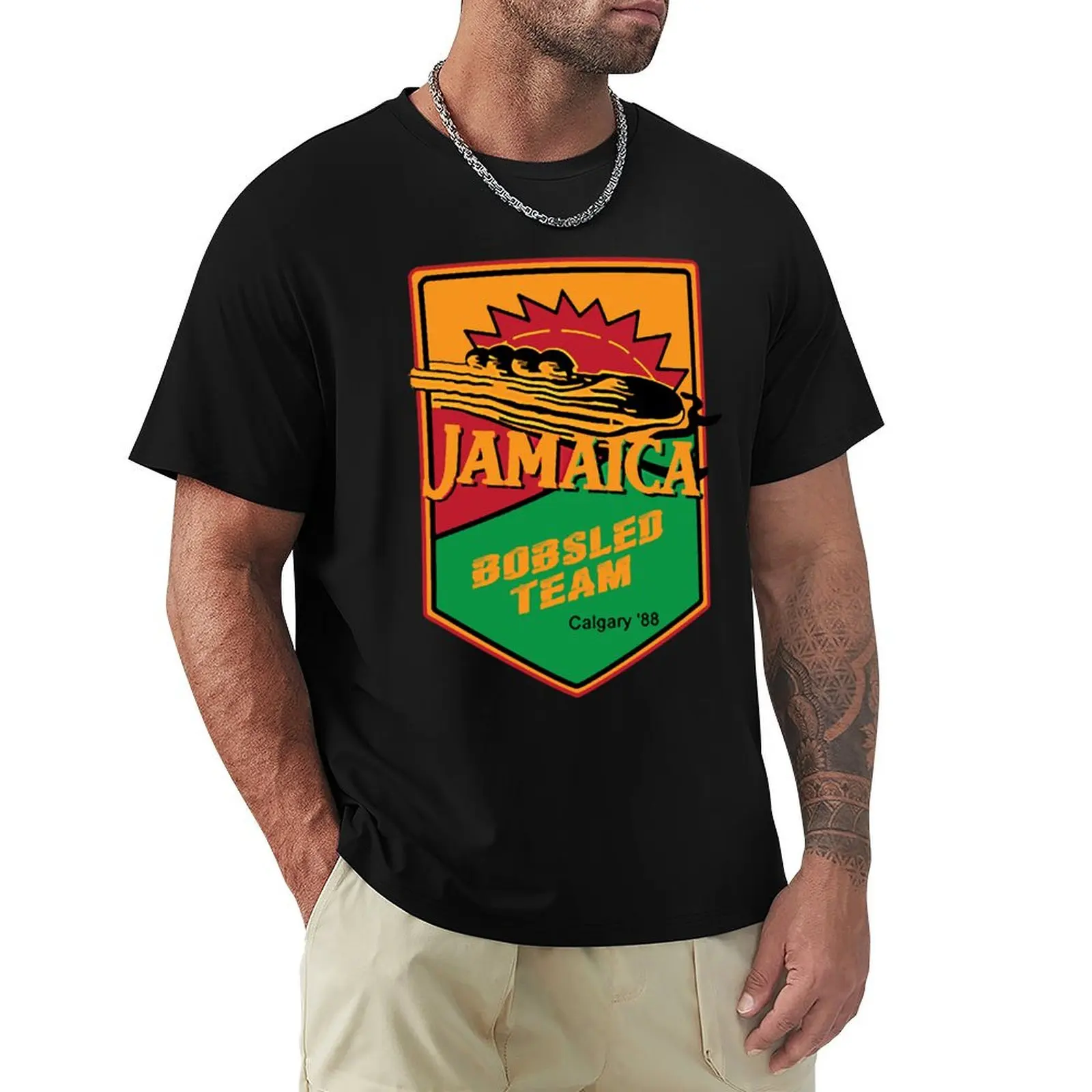 Jamaican Bobsled Team Cool Runnings T-Shirt Casual Basic Short Sleeve T-Shirt