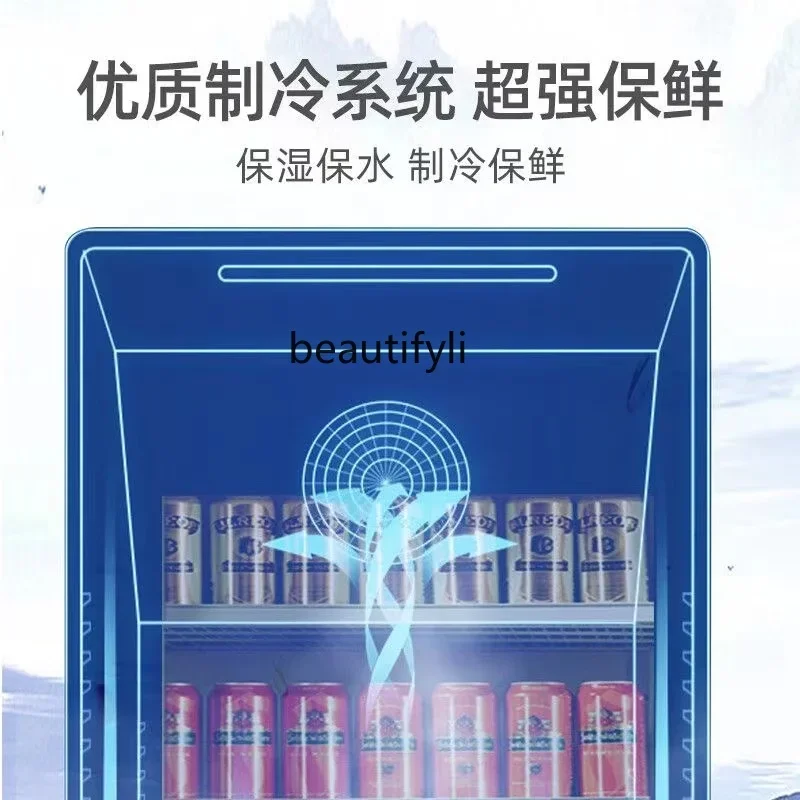 A61 Commerciële supermarkt vriezer verticale vershoudbare vriezer dubbele temperatuur invriezing en koeling vitrinekast