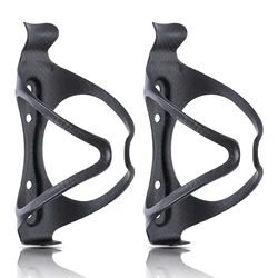 HUALONG Carbon Fiber Bicycle Water Bottle Cage MTB Road Bike Water Bottle Holder Cages Matte Black, Weight (22±2g)