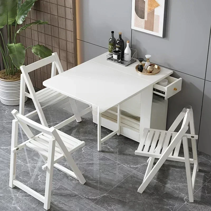 Mesas de Comedor plegables modernas, mesas de Comedor nórdicas para balcón, sala de estar, café, cocina, Mesa de Comedor de lujo, muebles para el hogar SR50DT