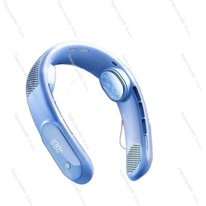 Neck Hanging Fan Portable 2025 New Model Semiconductor Cooling Long Battery Life Personal Air Conditioner Summer Outdoor Cooling