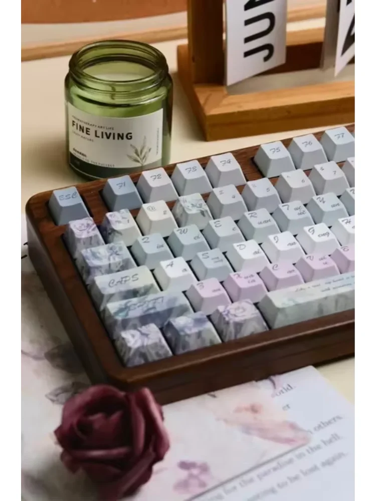 Twilight Rose Themed Keycaps Original Height