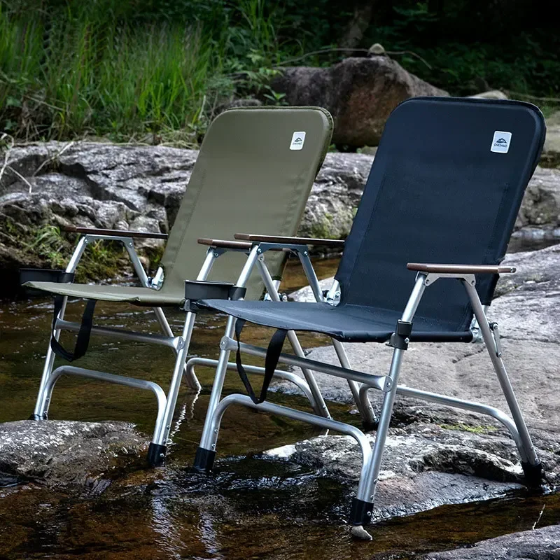 Aluminum Alloy Outdoor Folding Camping Chair Portable Fishing Chair Self Driving Travel Chair