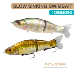 13.5cm 28g Fishing Lures Slow Sinking Swimbait Wobbler Joint Bait Artificial Hard Bait Jerkbait Fishing Accessories Bass DJY100