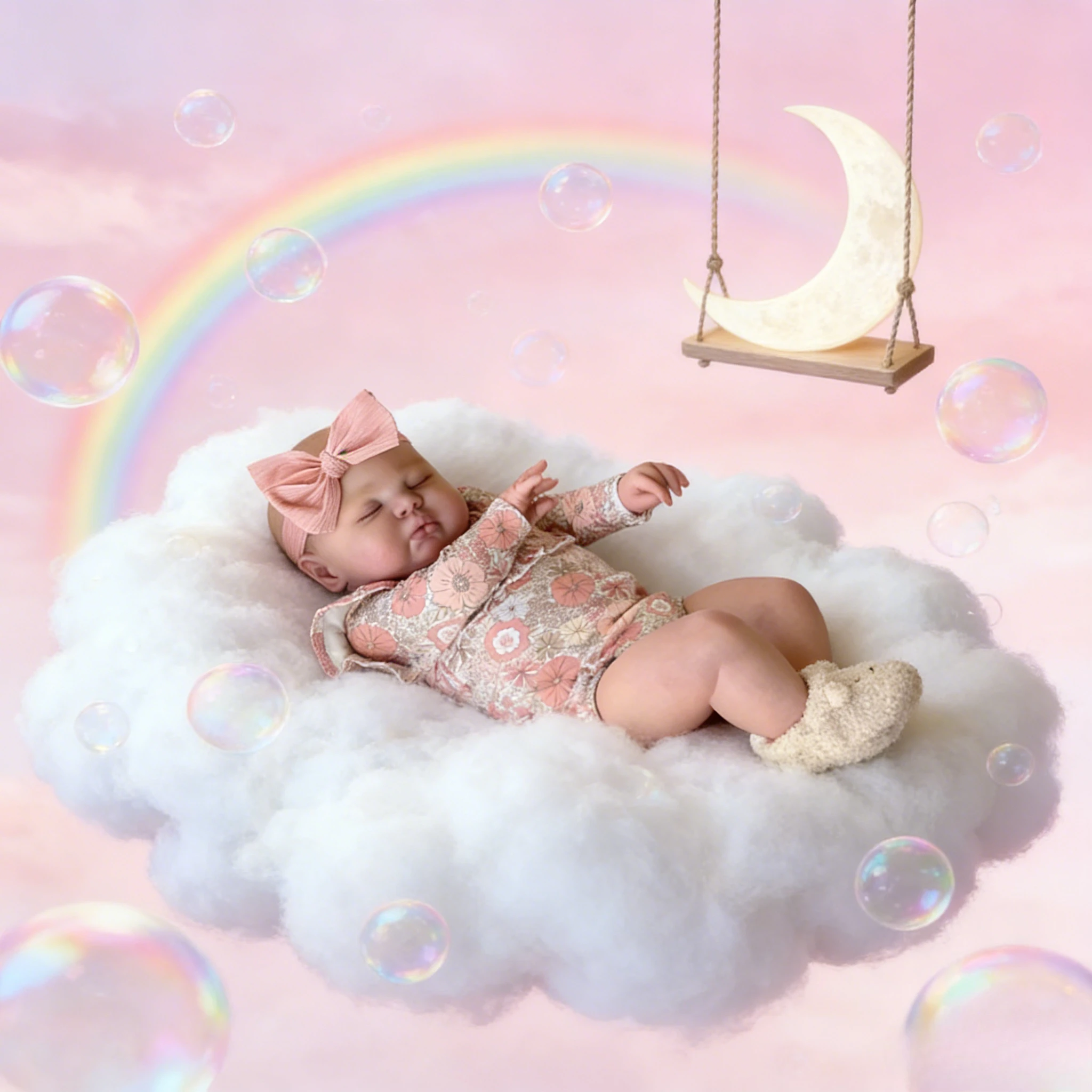 60cm Lifelike Reborn Pickle Toddler Girl - Soft Touch 3D Skin, Sleeping Art Doll