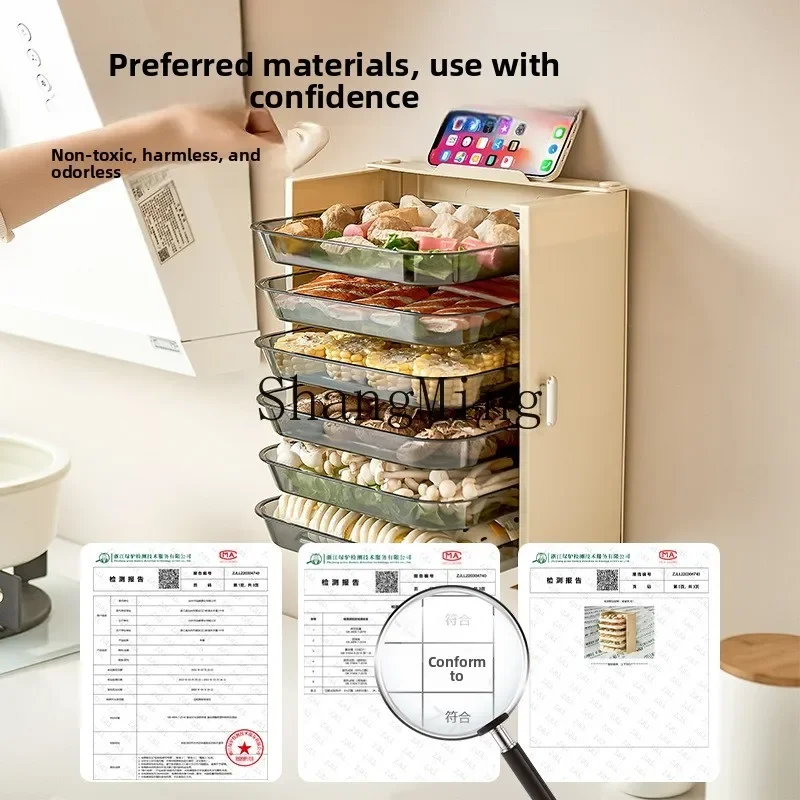 

CLL kitchen preparation side dish multi-layer plate household wall hanging folding plate storage