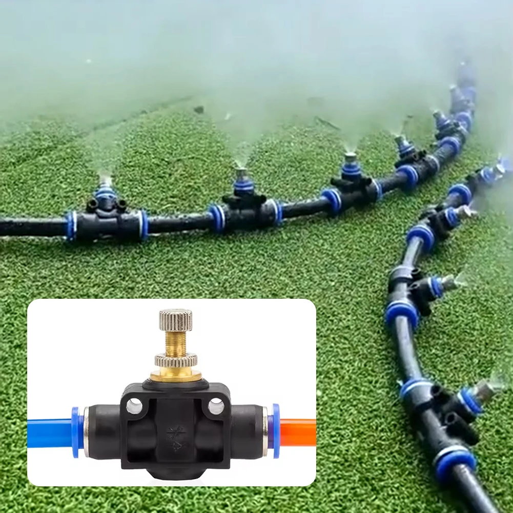 SA4/6/8/10 منظم تدفق الهواء الهوائي 4-12 مللي متر أنبوب خرطوم Od تدفقات الغاز ضبط صمامات التحكم في سرعة الهواء المناسب للرشاشات