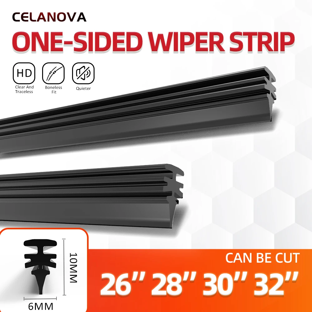 6mm Car Wiper Blade Refill Strips Car Windshield Rubber Strip Wiper 2PCS 24