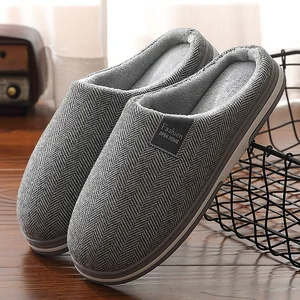 Big Size 48 49 Men Warm Home Slippers Winter Casual Shoes Women Soft Slides Couples Floor Slipper Indoor Bedroom Non Slip Flats