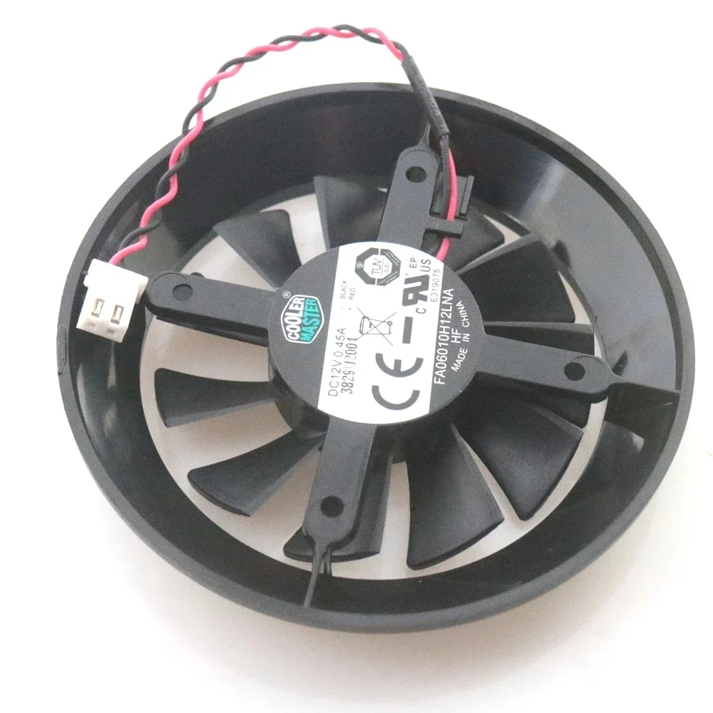 FA06010H12LNA DC12V 0.45A 2wire 2pin 78mm 34*34*34*34mm For GTX750ti GT640 Graphics / Video Card Cooler Cooling Fan