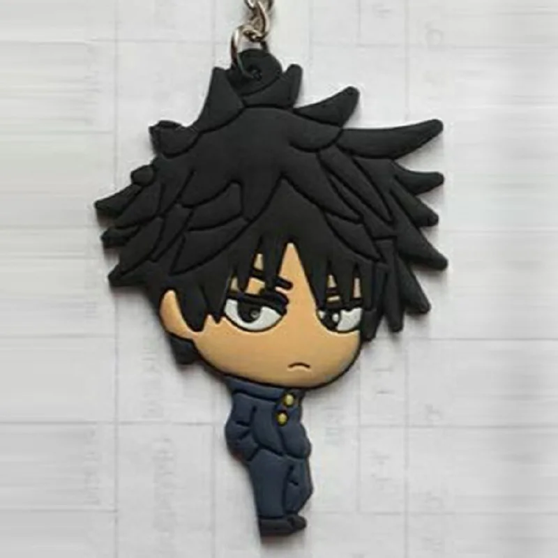 Japan Anime Jujutsu Kaisen Keychain Gojo Satoru Yuji Itadori Fushiguro Megumi Cartoon Figure Pendant Keyring Gift