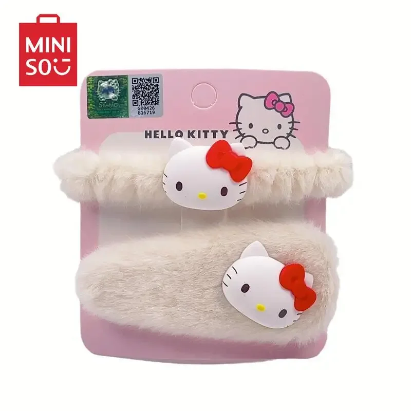 

Authentic HelloKitty Plush Hair Clip Winter Headpiece Set Girls Exquisite Versatile Hairbands New Fashionable Children's Gift