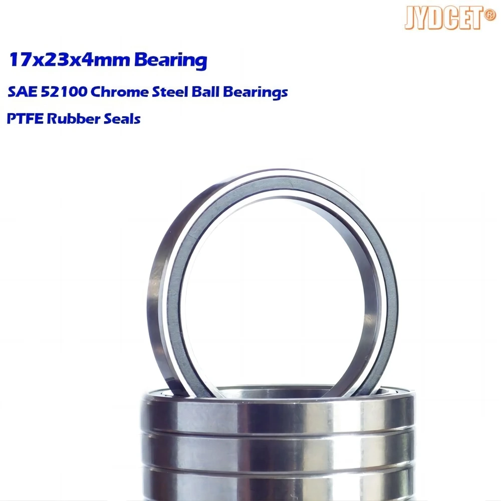 

6703-2RS 17 x 23 x 4mm Deep Groove Ball Bearing, Chrome Steel Double Rubber Sealed for Scooters Elevators Skateboards RC Car