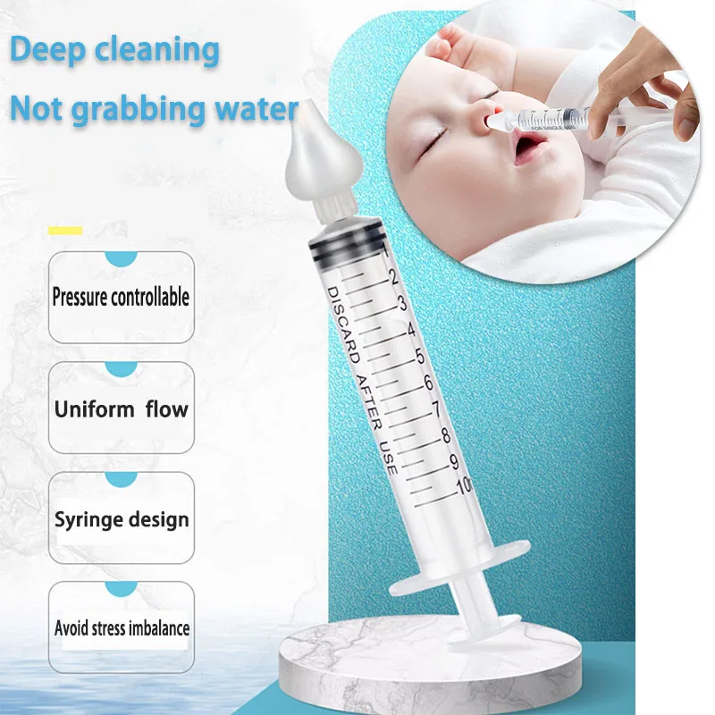 

10 Pcs Babi Nose Cleaner Rhinitis Nasal Washer Needle Tube Baby Nasal Aspirator Cleaner Syringe Baby Nose Washing for Children