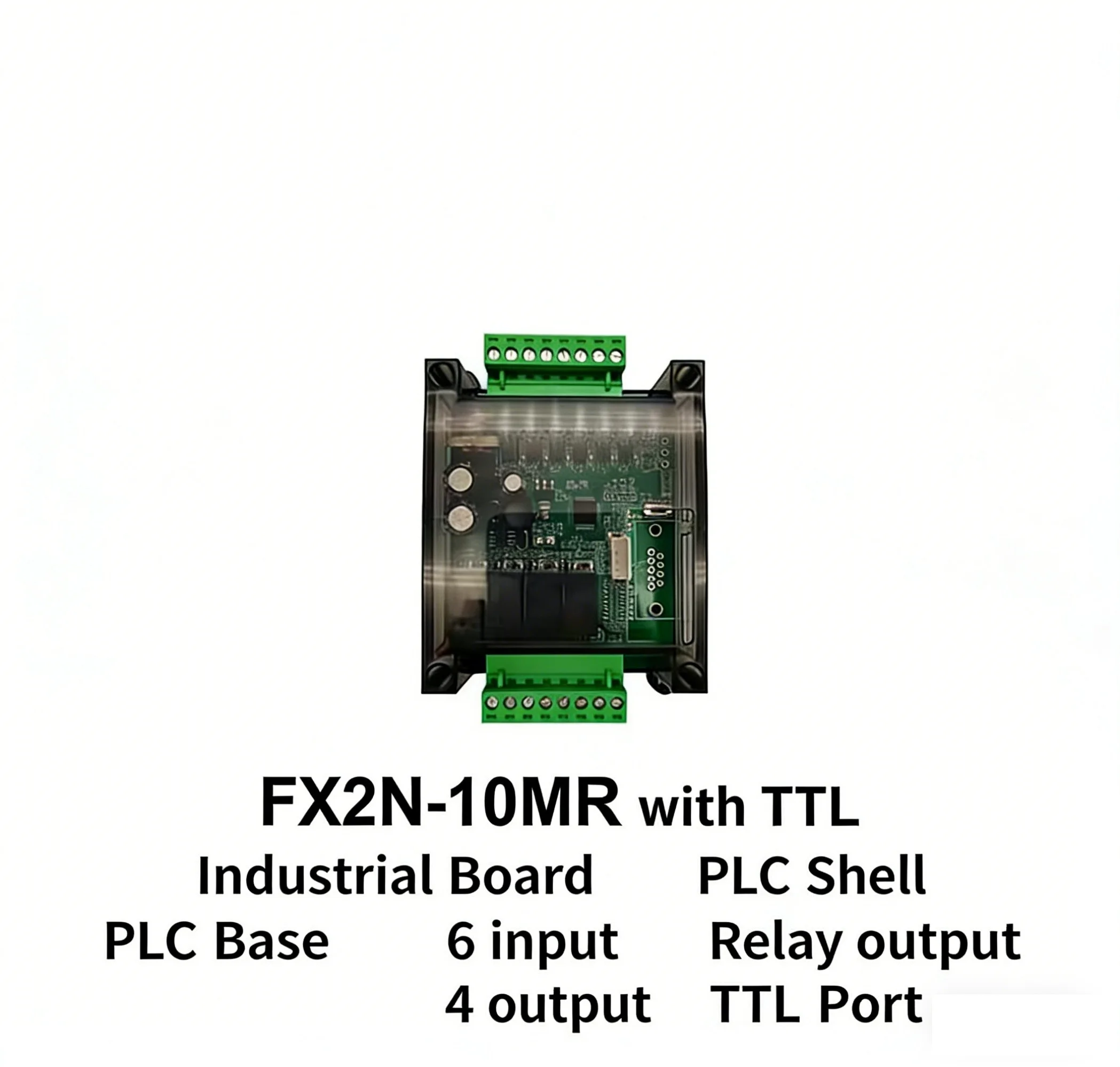 

FX2N-10MT/10MR PLC Industrial Control Board Programmable Logic Controller DC Relay Transistor Module TTL 232