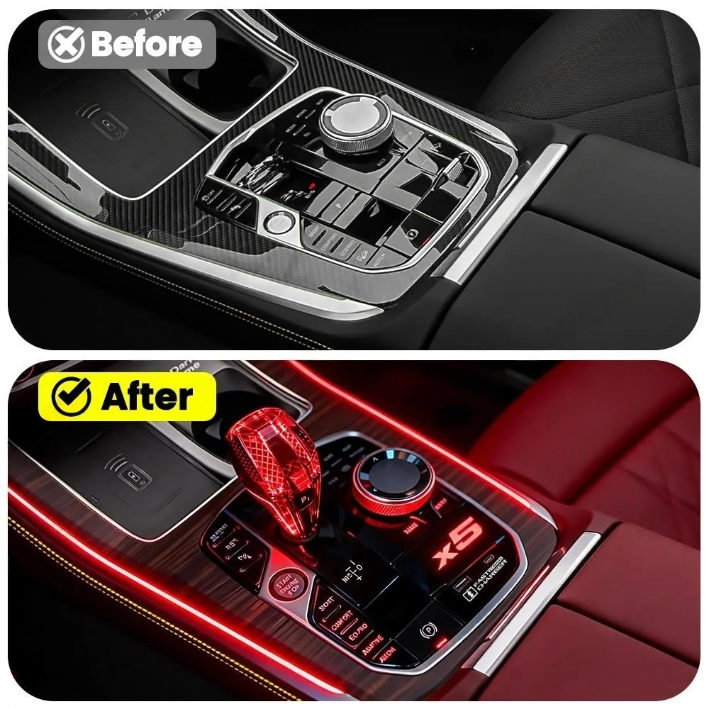 For BMW 3/4Series G20 G22 G26 G28 X3 X4 X5 G01 G02 G05 11 Colors Ambient Light Center console luminous Expansion Dock