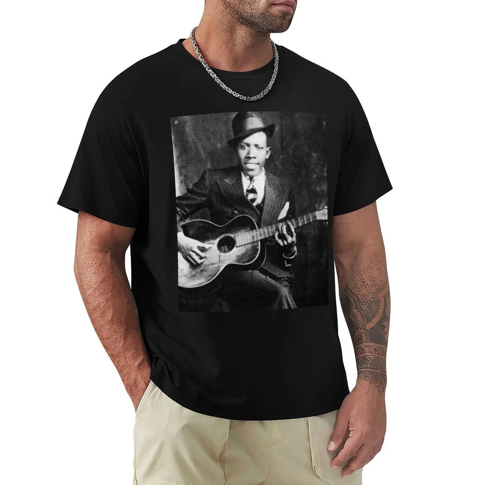 Robert Johnson T-Shirt Big Size Crew Neck T-Shirt