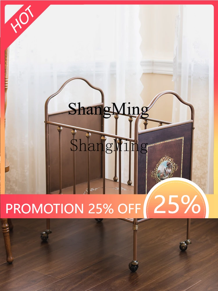 

FG good-looking retro home light luxury removable dirty clothes basket bedroom home storage cart