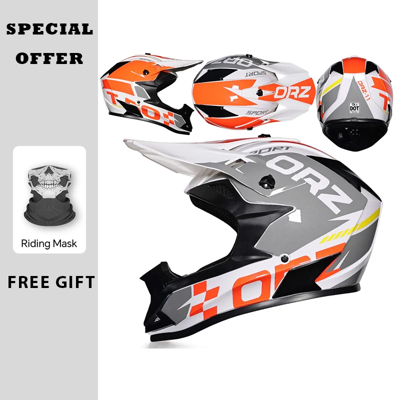 ORZ المهنية سباق موتوكروس خوذة على الطرق الوعرة خوذة دراجة نارية على الطرق الوعرة ATV دراجة نارية الجبلية خوذة سباق تنفس DOT #2
