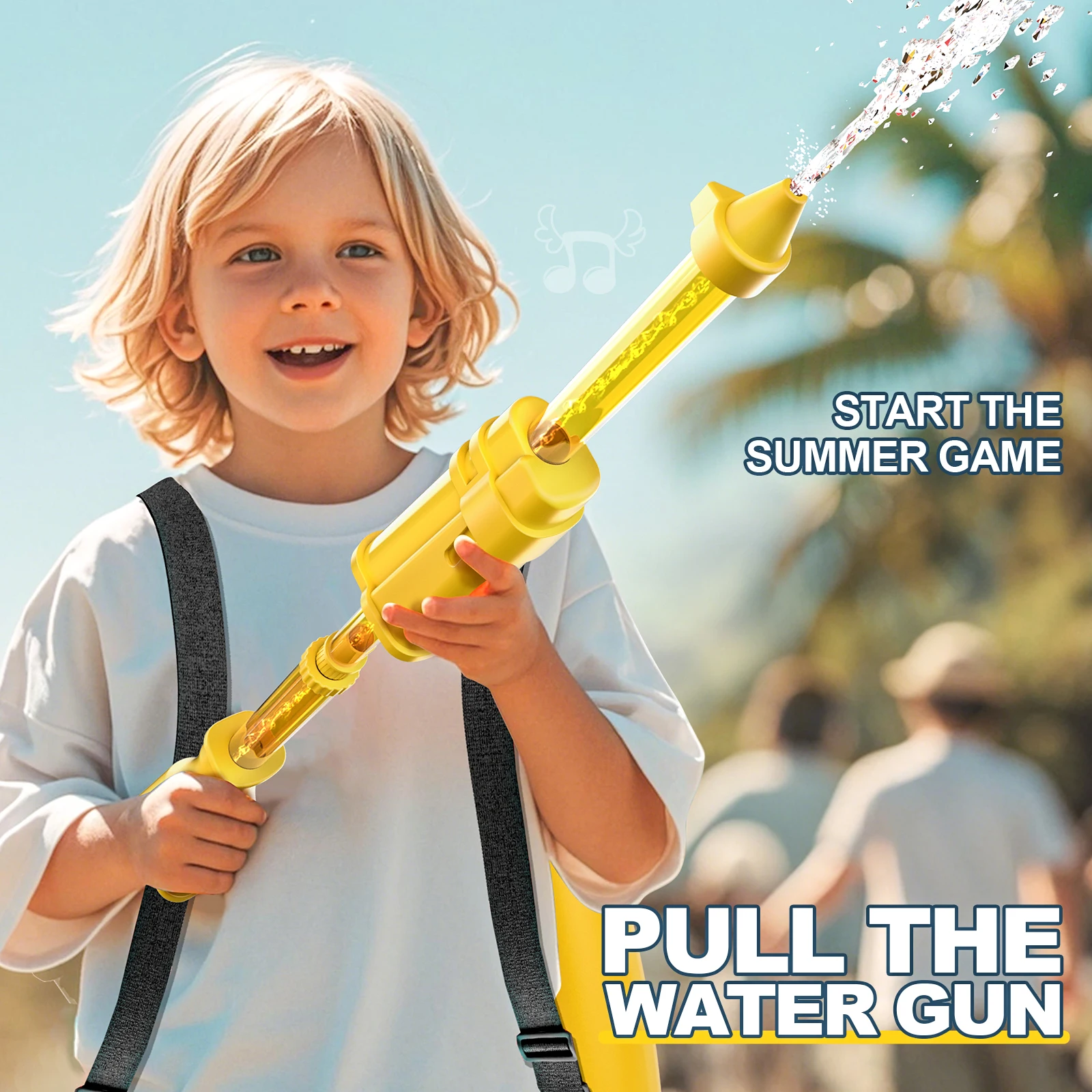 น้ําแคนนอนแรงดันสูงดึงและเปิดตัว Squirt ปืนยาวประมาณ 15 M, 15L ขนาดใหญ่ความจุฤดูร้อนชายหาดกลางแจ้งน้ําของเล่น