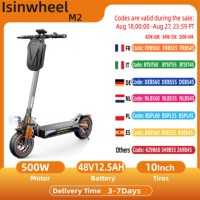 isinwheel M2 adult electric scooter 500W motor 48V12.5Ah battery escooter 10\
