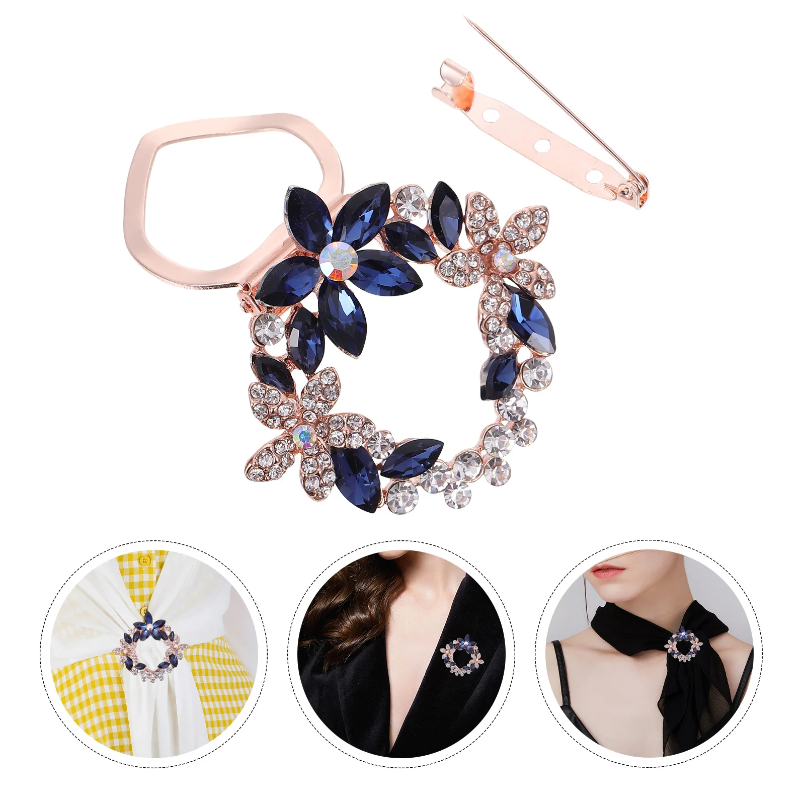 

1Pcs Stylish Scarf Clip for Shawl Fixed Buckle Women Fashion Breast Pin Decoration Party Brooch Scarf Holder Girl Breast Pin