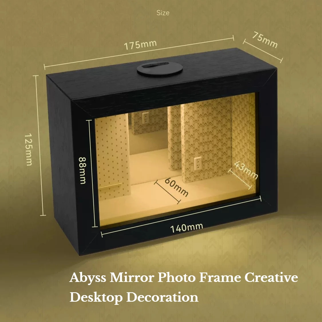 Creative Abyss Mirror Atmosphere Desktop Luminous Ornament Home Decoration Crafts Unique Gifts