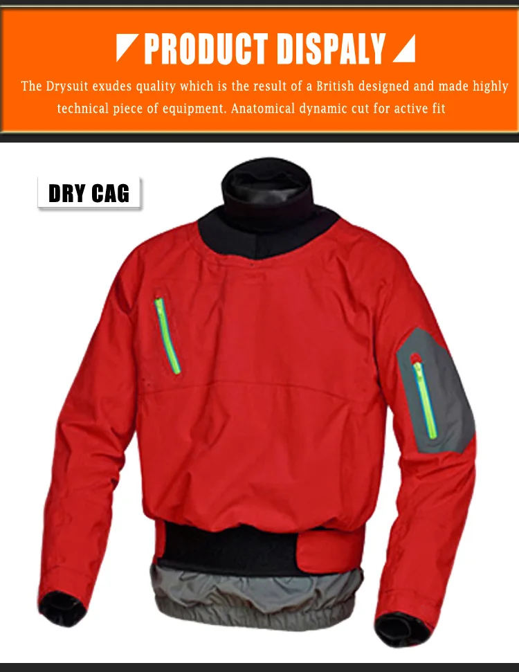 LKVER Drysuits Waterproof Fabric  Latex Gasket on Neck and Wrist  Fully Seal Recommend Use Padding