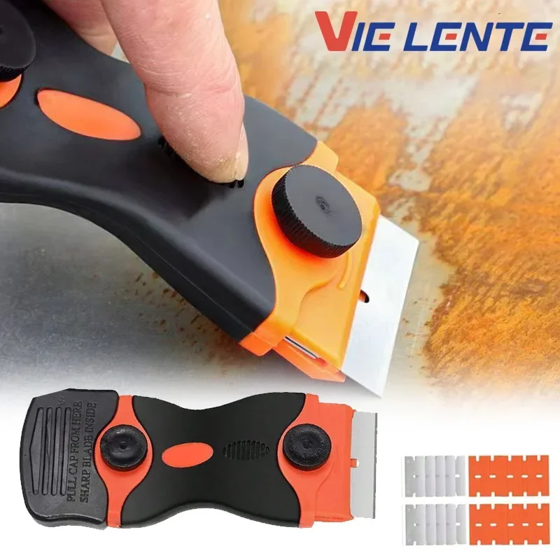 

Scraper for Car Glass with Blades Window Glass Glue Sticker Remover Razor Blade Scraper To Clean Ceramic Hob Auto Squeegee Tool