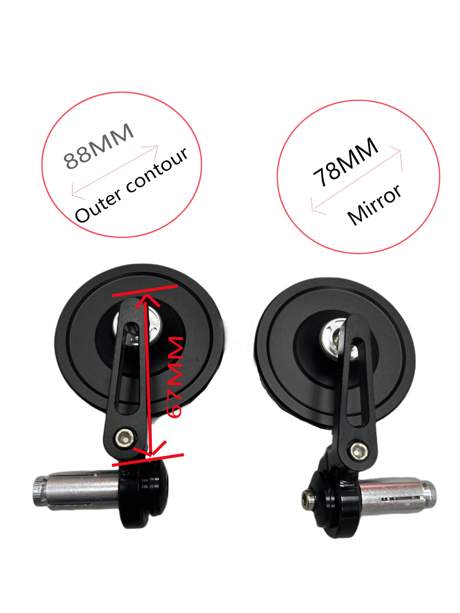 لهوندا CB650R CB500R CB400F CB190SS دراجة نارية مرآة الرؤية الخلفية المقود مرآة تعديل خمر