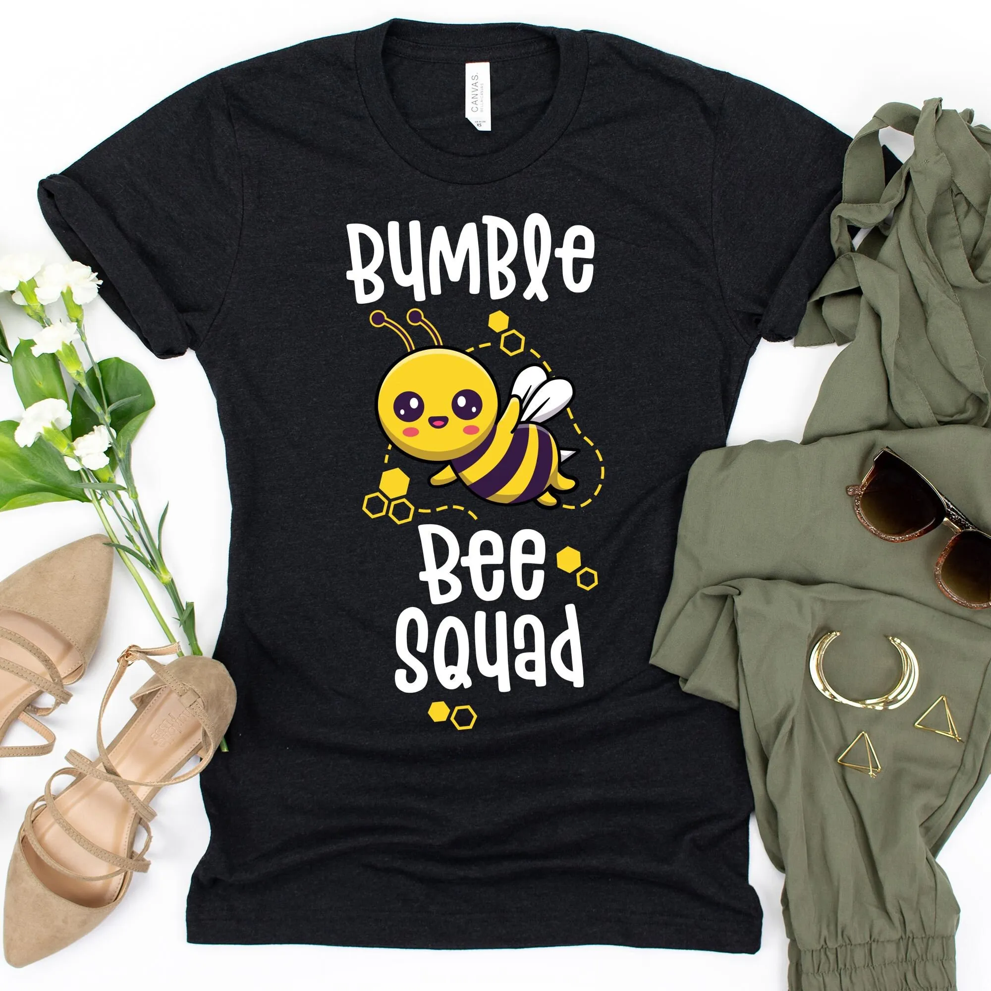 Bumble Bee Squad T Shirt Honey Matching Family Crew Bumblebee Team Birthday Girl